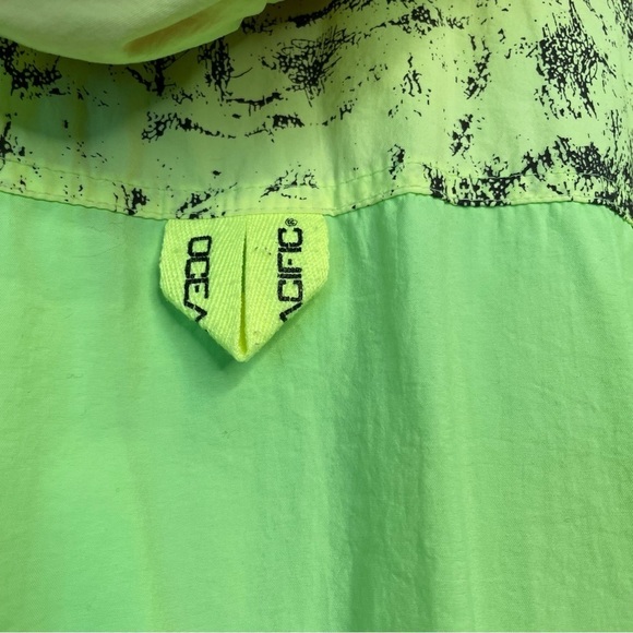 Vintage 80s Ocean Pacific Mens L Neon Anorak Windbreaker Surf Hoodie Jacket - Picture 6 of 12